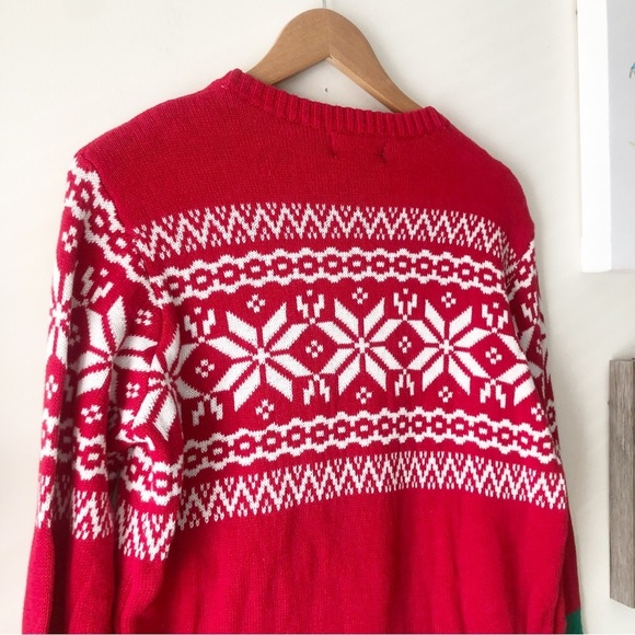 Blizzard Bay Unisex T-Rex Tiny Arms 100% Cotton Ugly Christmas Sweater - Picture 6 of 10